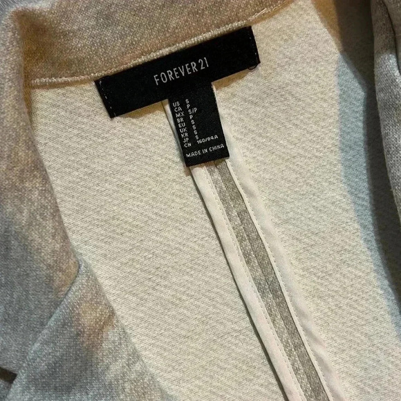 BNWOT Forever  21 heathered knit longline coat size S - Picture 6 of 7